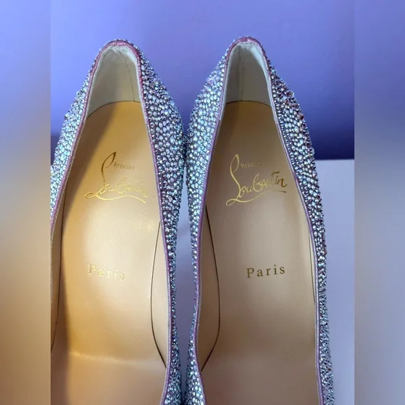 Christian Louboutin So Kate Swarovski Elegant purple  Stiletto Heels pumps - Picture 9 of 14